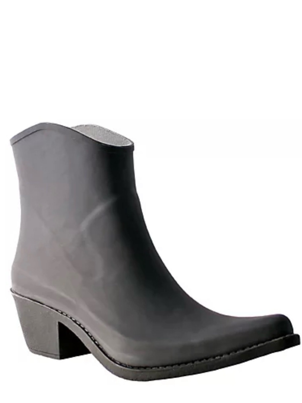 Nomad Women's Black Wrangler Cowboy Ankle Rubber Rain Boots Sz 10, Like New